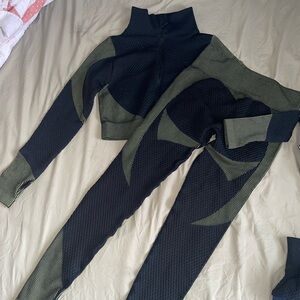 Black and Green Activewear Set